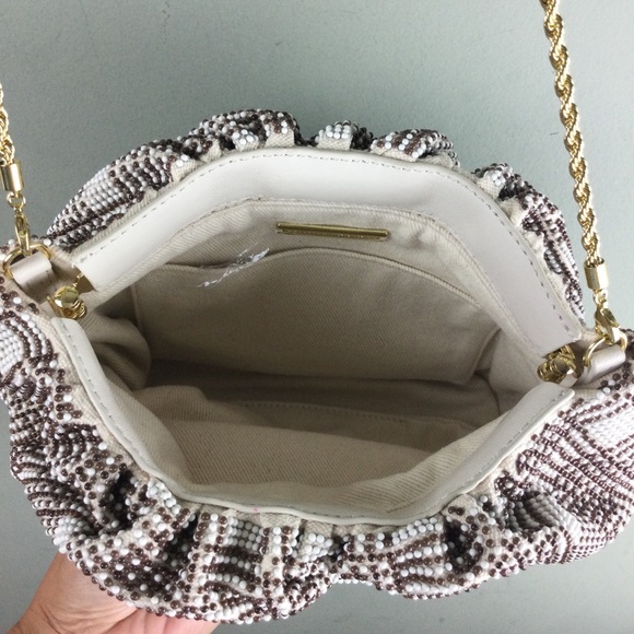 NWOT Loeffler Randall Mini Analeigh Plaid Beaded Twisted Chain Clutch - Picture 14 of 14